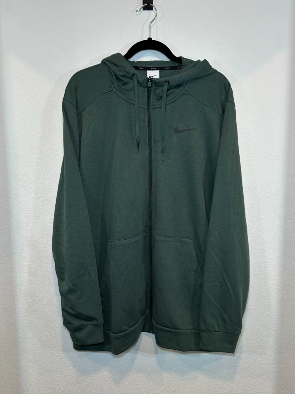 Nike Dri-Fit Men's Green Hooded Zip-Up Jacket Size Large